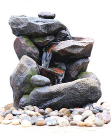 China Fuentes de agua al aire libre de la roca, fuente de piedra de la cascada con el material del cemento proveedor