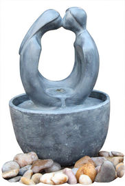 China Pequeña figura abstracta fuente de la decoración del molde de las fuentes caseras de la piedra de agua desnuda de los pares proveedor