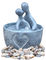 Pequeña figura abstracta fuente de la decoración del molde de las fuentes caseras de la piedra de agua desnuda de los pares proveedor