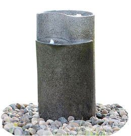 China Fuentes formadas cilindro del jardín de la piedra del molde/fuentes al aire libre grandes  proveedor