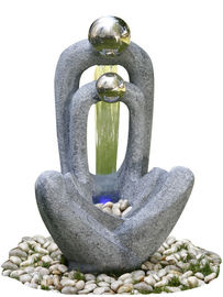 China Fuentes de la piedra del molde del material del acero inoxidable, fuente de agua decorativa con la bomba proveedor