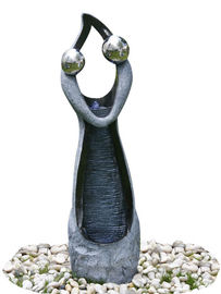 China Fuentes de agua de piedra de la estatua del color, fuentes decorativas del jardín para la casa proveedor