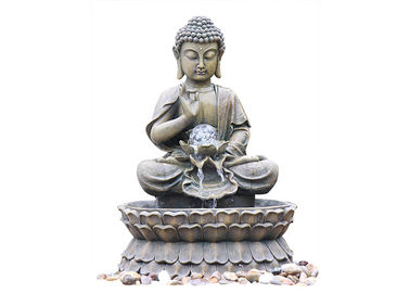 China Fuente de agua de cobre amarillo de la estatua de Buda del granito de la pequeña naturaleza para la decoración casera proveedor